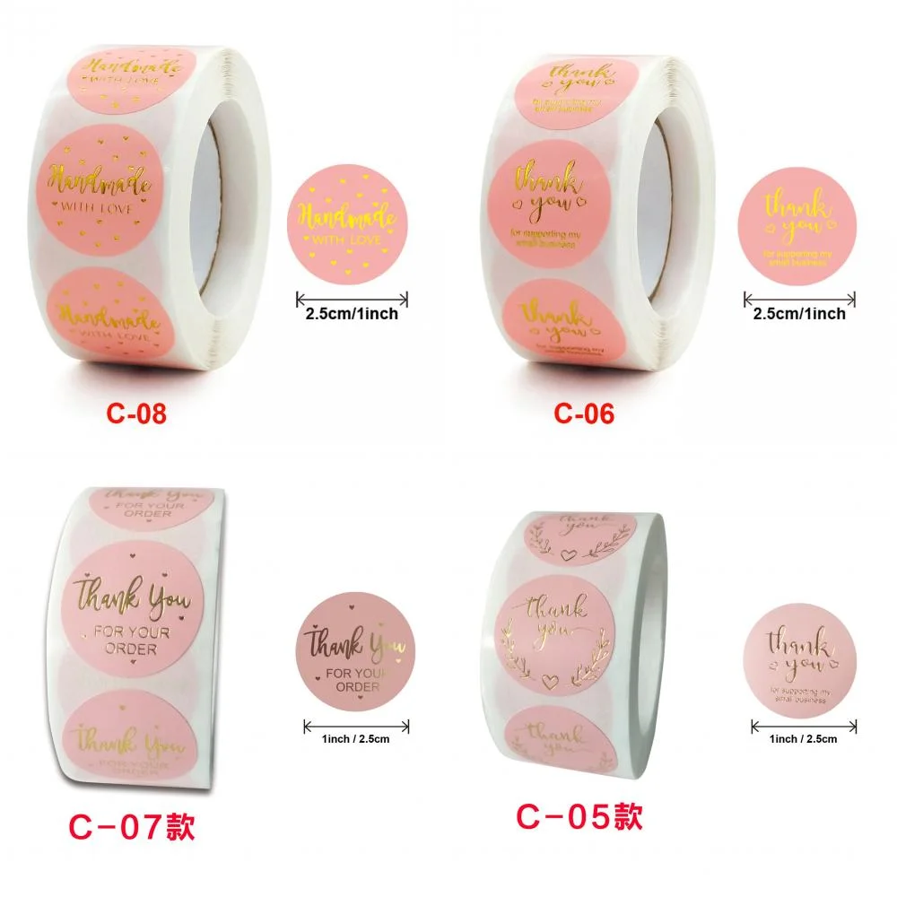 

100/500 шт., Золотая фольга для маленького бизнеса