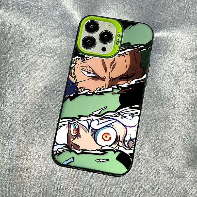 

One Piece Mobile Phone Case Zoro Cartoon Anime All-Inclusive Simple Pvc Anti-Fall for Iphone 11 12 13 14 15 Promax 12 13 Mini
