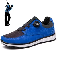 brand new high quality mens professional golf shoes mens non slip golf sneakers blue red plus size golf sneakers size 39 46