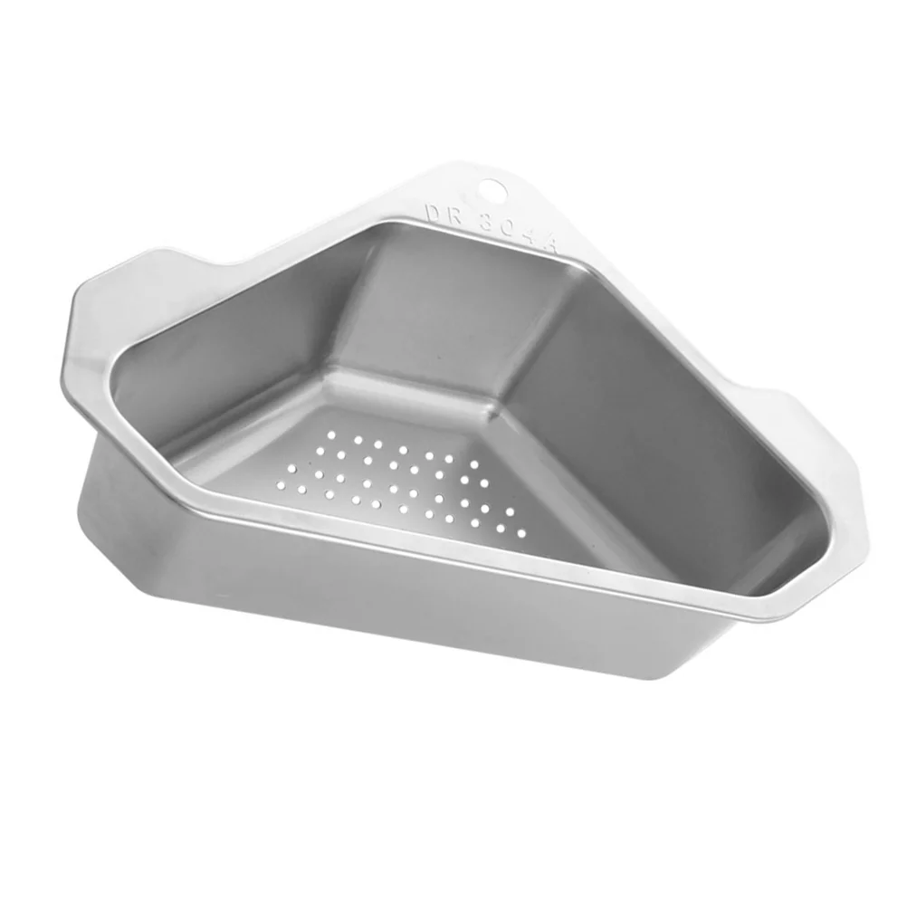 

Triangle Drain Basket Sink Strainer Kitchen Gadget Supply Stainless Steel Fruit Washing Drainer Refrigerator Filter Plug