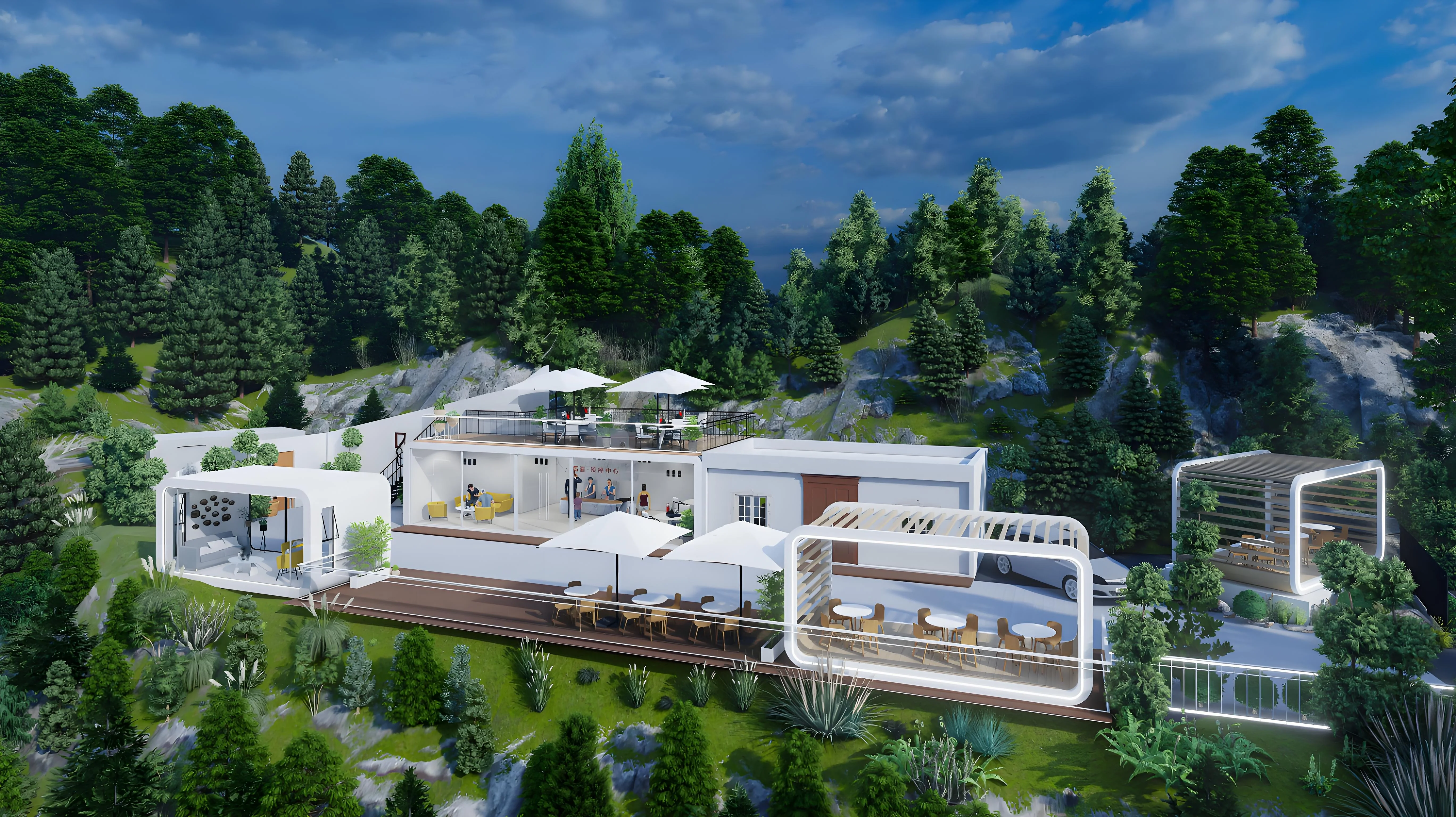 20 футов 40 модульные дома современный космический корпус крошечные кабина офис