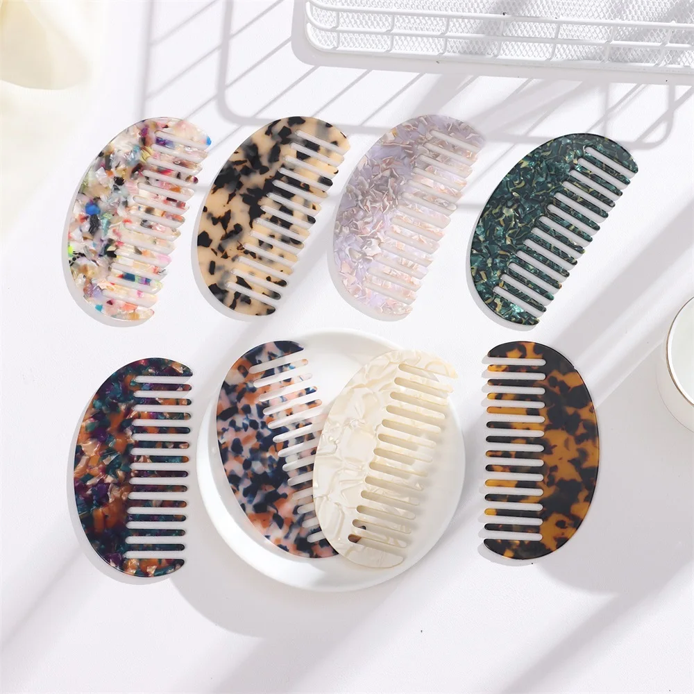

Semi-Circular Hair Combs, Wide Tooth Comb Cellulose Large Comb Styling Comb for Long and Short Hair, Wet And Dry