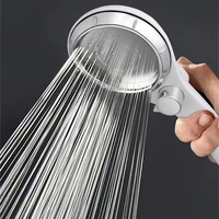 bathroom shower head high pressure one key adjustable water saving flow handheld spa massage nozzle bathroom accessories sets
