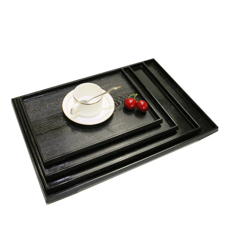 3 Sizes Wooden Serving Tray Rectangle Food Tray Butler Tray Dinner Breakfast Wood Tray Coffee Tea Cup Drip Tray For Home Kitchen