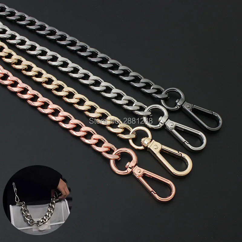 Metal Bag Chains 12mm DIY Detachable Replacement Purse Chain Bag Belts Straps for Handbags Handle Accessories Shoulder Crossbody
