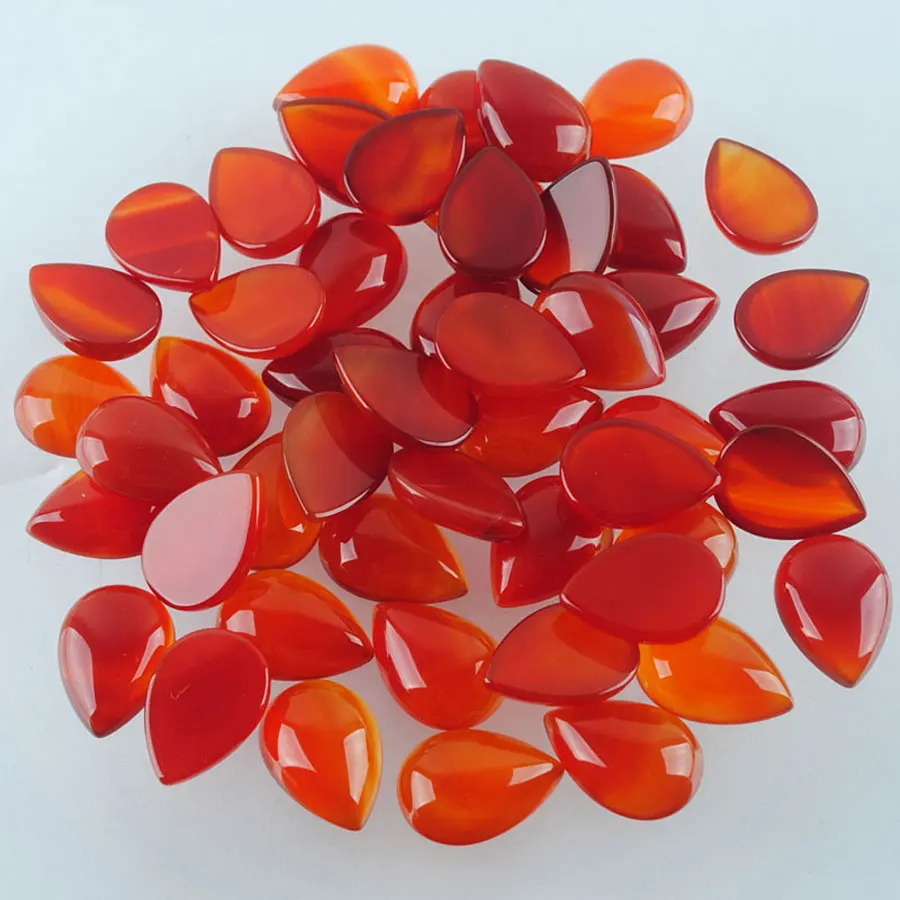 

13x18mm Natural Red Agates Cabochon Beads Oval CAB No Hole Healing Gem Stone For Women Jewelry Making DIY Fittings TU3046