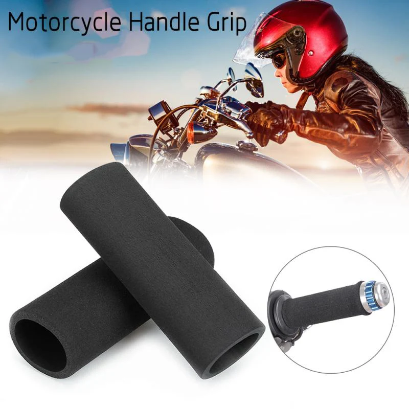 

2Pcs Motorcycle Grips Cover Slip-on Foam Handlebar Anti Vibration Comfort Hand Grip Cover For Honda Triumph BMW Motorcycle