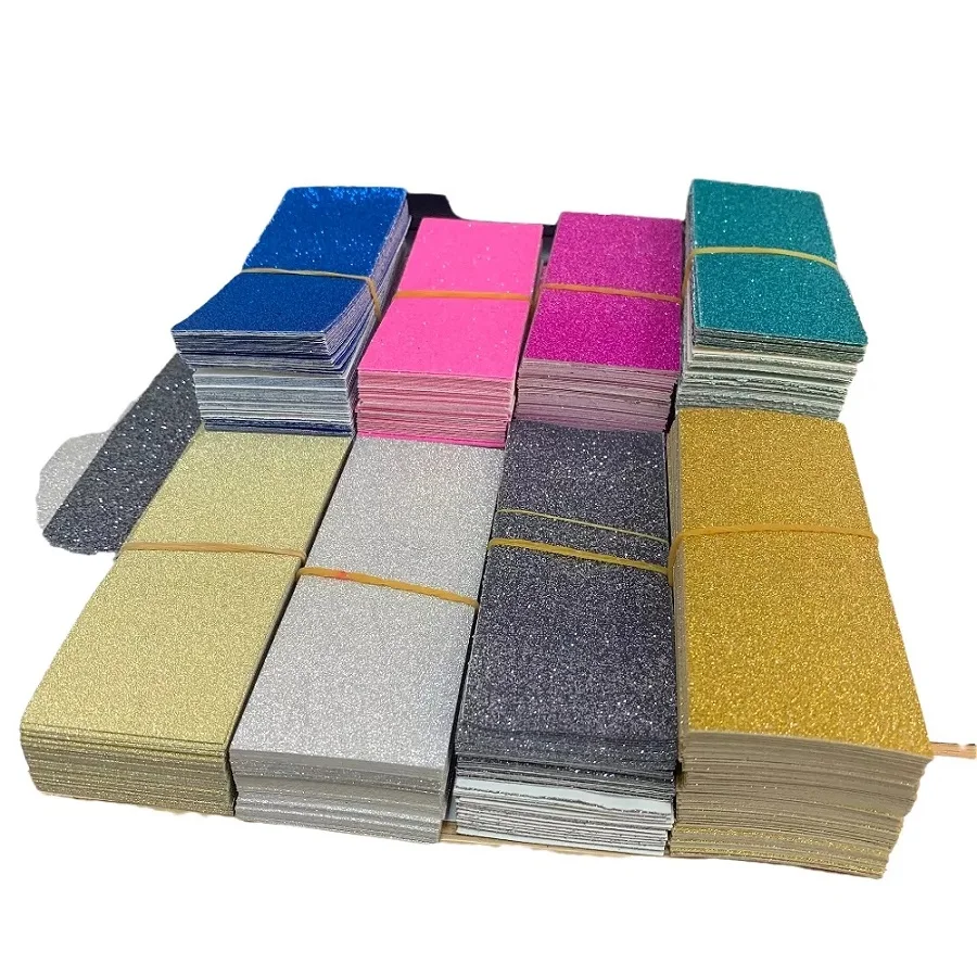 100pcs internal Glitter Background Paper for Sliding Cases Professional Packaging Accessories Paper for Lash Packaging Box Case