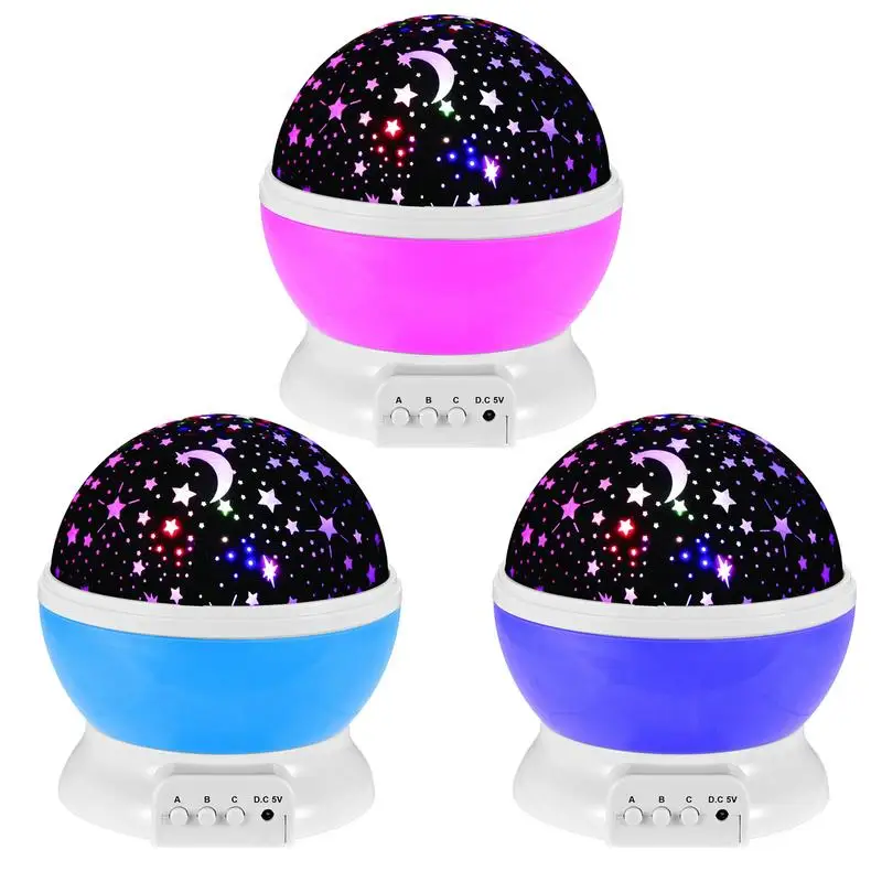 

Kid Star Night Light Rotating Star Projector Desk Lamp With USB Cable Ceiling Led Lamp For Room Home Theater Decor