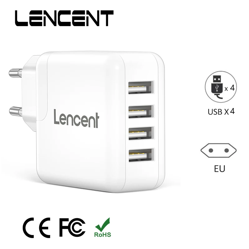

Сетевое зарядное устройство с 4 USB-портами, 24 Вт/4,8 А
