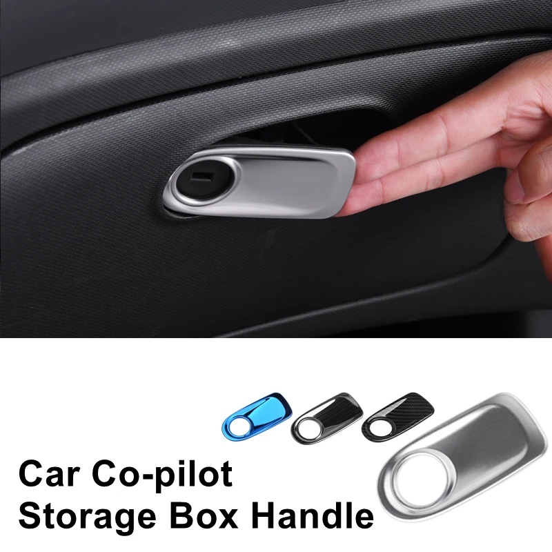 

Car Co-pilot Storage Box Handle Glove Box Handle Decoration Cover Sticker Interior Parts For Mercedes Smart Fortwo 453 Forfour