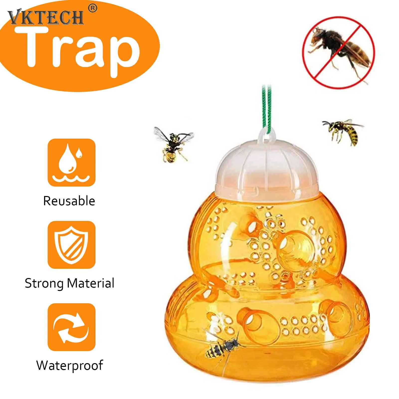 

Bee Catcher Beehive Wasp Trap Spring Wasp Repellent Hornet Trap Bee Catcher Home Garden Wasp Killer Hornet Hanging Insect Traps