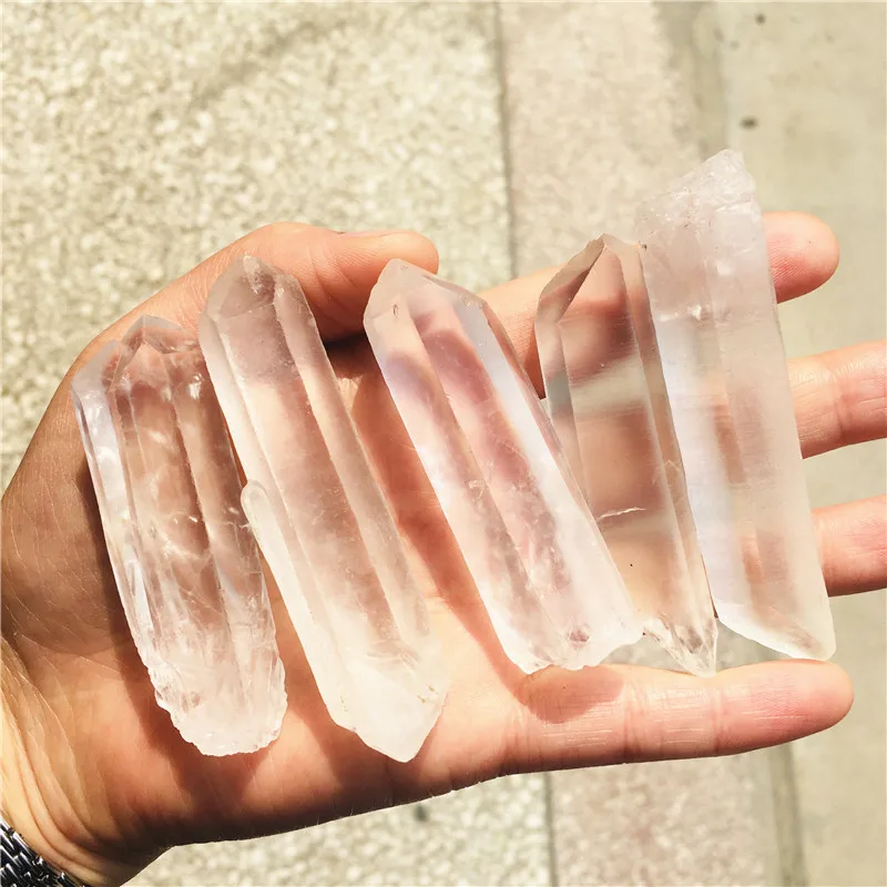 

Natural two-ended Lemurian seed quartz crystal point energy healing home decor