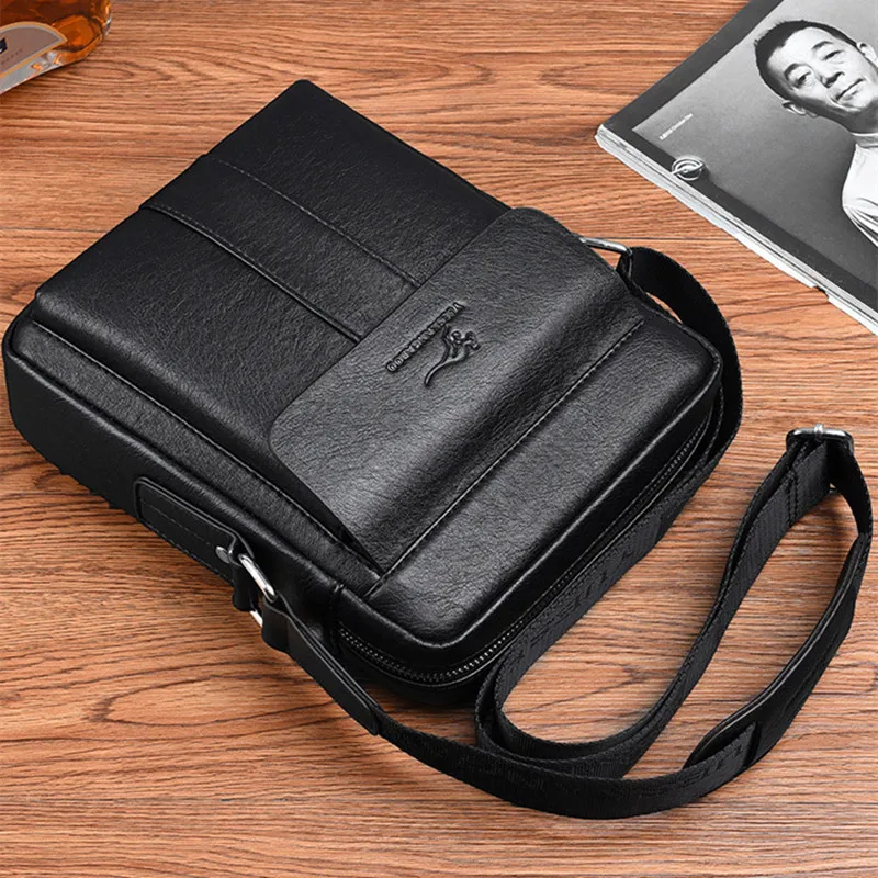 New Business Men's Leather Shoulder Bag Korean Style Luxury Male Messenger Bag Casual Crossbody Bag For Man
