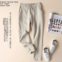 2022 women cotton linen pants original lady linen trousers full length formal office working fashion style 5xl all size good