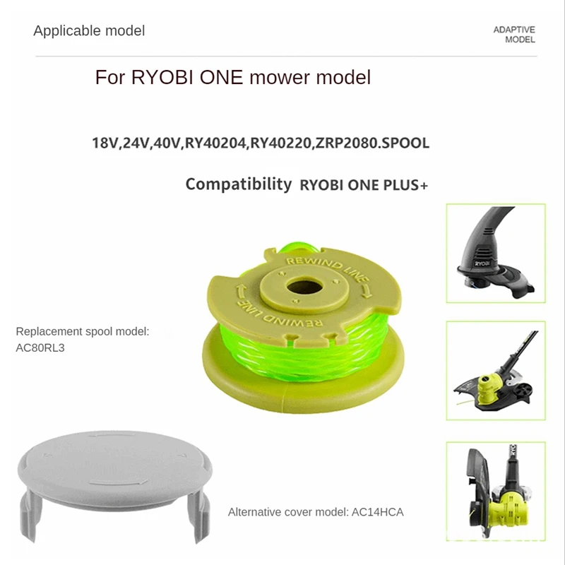 Аксессуары для косилки Ryobi RYOBI 4 упаковки аксессуары AC80RL3/AC14HCA