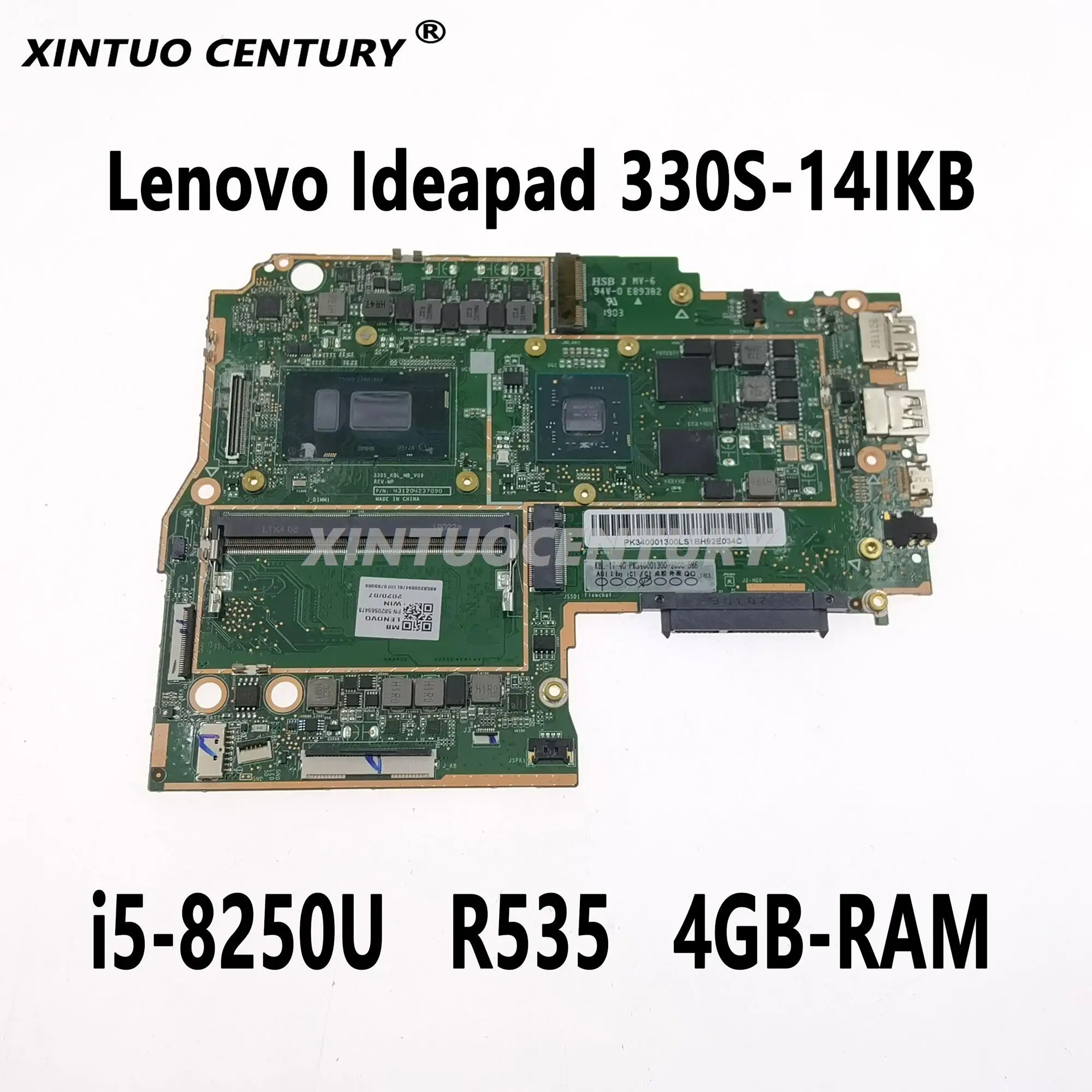 

Материнская плата для ноутбука Lenovo 330S-14IKB 330S-14 с процессором SR3LA i5-8250U GPU R535 2 ГБ 4 ГБ RAM DDR4 100%