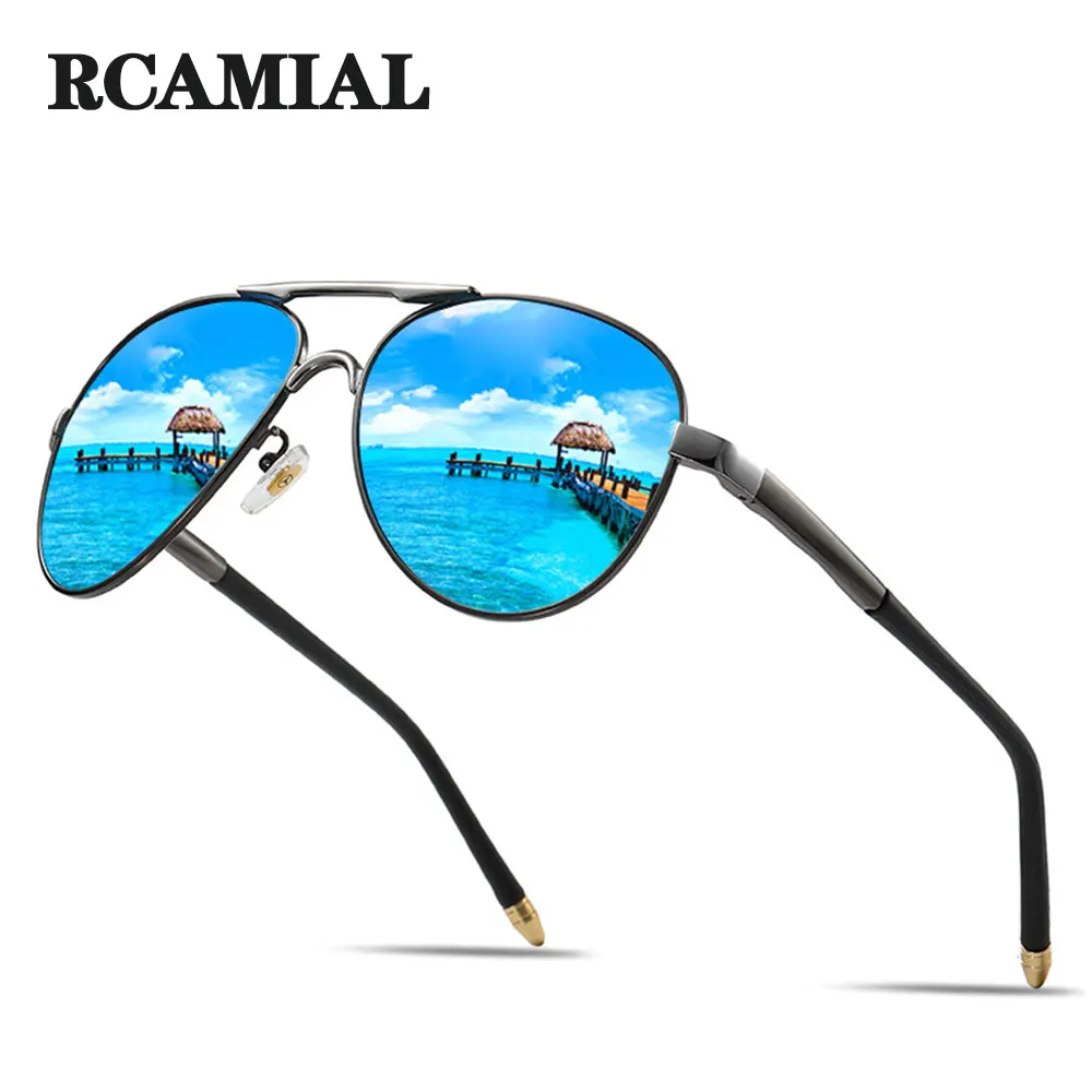 

Солнцезащитные очки RCAMIAL с поляризованными линзами UV400, Модные Винтажные Солнцезащитные очки для вождения для мужчин и женщин, для рыбалки 8503