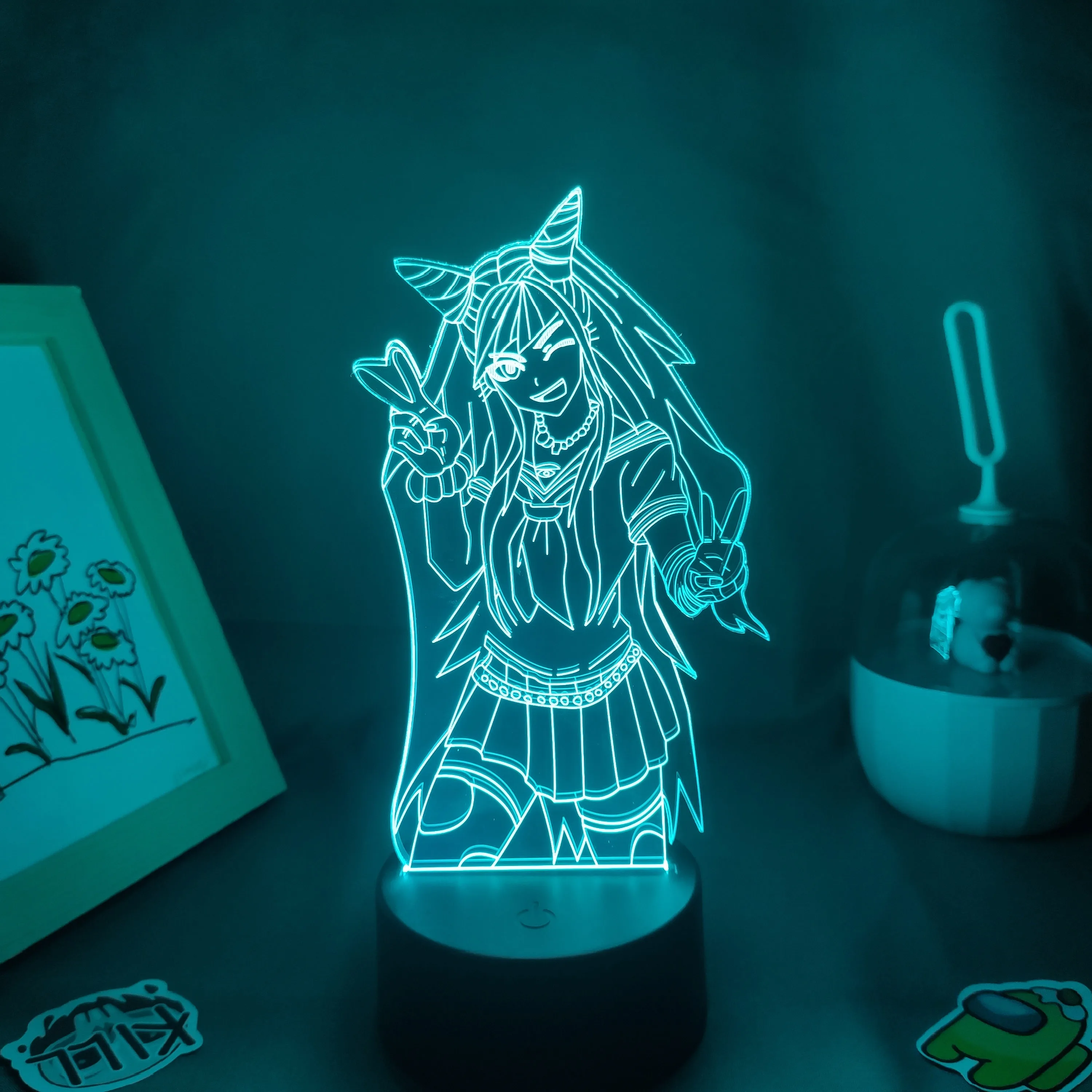 

3D Night Light Anime Lamp Danganronpa Figures Ibuki Mioda Led Neon Gift For Friend RGB Gaming Bed Room Bedside Table Decoration