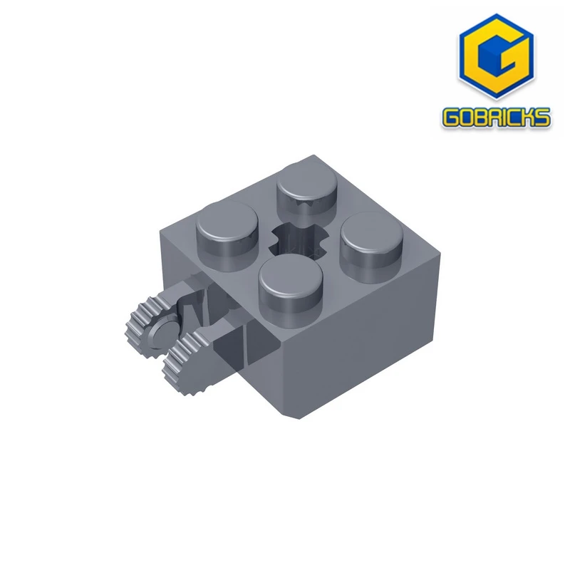 

Gobrick GDS-1085, шарнирный Кирпич 2x2, блокировка с двумя пальцами, вертикальное и отверстие оси, 9 зубьев, совместимость 40902