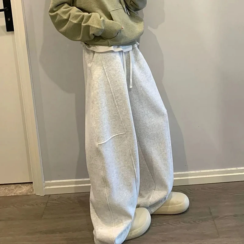 Зимние хлопковые толстые спортивные штаны для женщин с высокой талией корейские