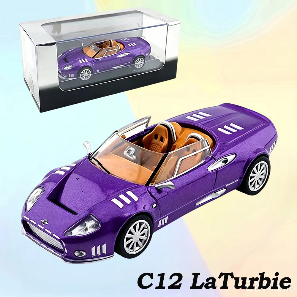 Фото Масштабная модель автомобиля Spyker C12 LaTurbie Convertible из сплава 1/64, реалистичная коллекционная литая модель, украшение для демонстрации, подарок №2