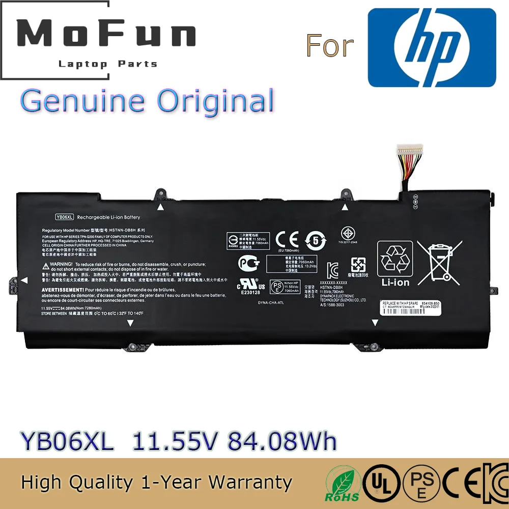 Абсолютно новый оригинальный аккумулятор YB06XL для ноутбука HP Spectre X360 15-CH 11 55 2018-928372