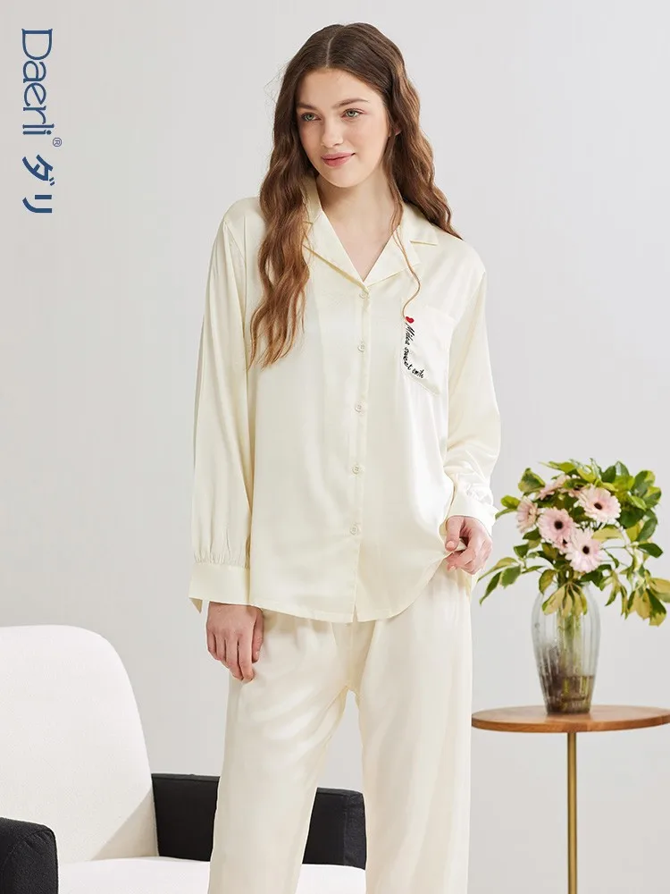 Женские пижамы Darli Ice Silk новинка 2024 весенние высококачественные брюки с длинными