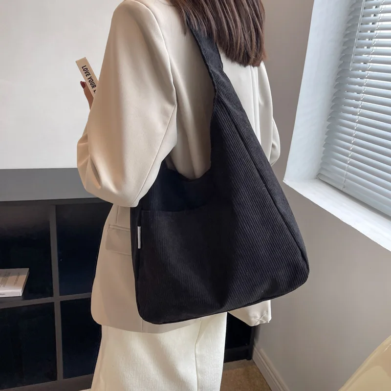 New fashion shoulder bag cloth bag for college students' class Large capacity bag cloth bag portable book tote bag