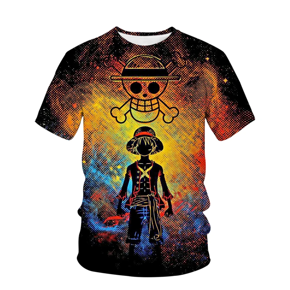 

2023 New Cool Boy Summer Stranger Things T-shirt Children's One Piece 3D Print Fashion Luffy Fashion Short Sleeve T-shirt