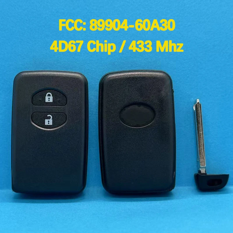 

CN007221 Aftermarket 2 кнопки умный дистанционный ключ FCC 89904-60A30 4D67 чип 433 МГц без ключа для Toyota Land Cruiser 2007+