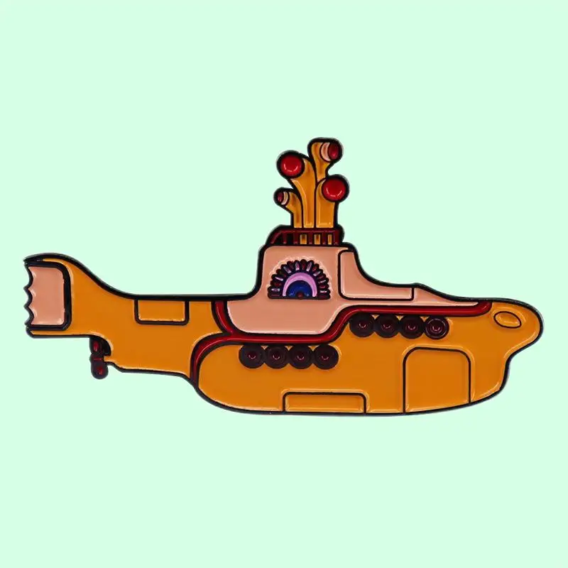 

Rock Band Yellow Submarine Brooch Music Metal Badge Bag Accessories Enamel Pin Wrap Clothing Lapel Exquisite Fashion Jewelry
