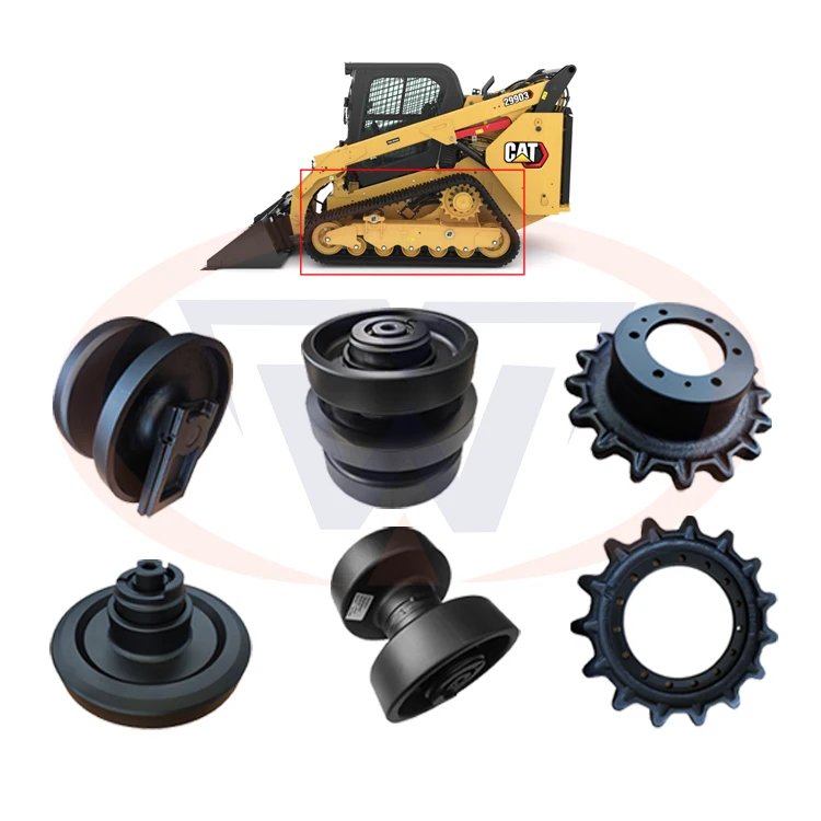 

FOR Compact track Loader SVL65 Lower Bottom Roller Sprocket Front Idler Rear Idler Wheel Undercarriage Parts