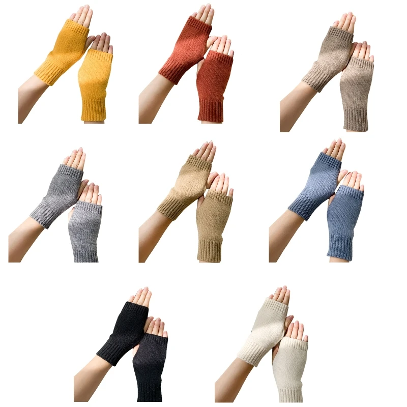 

Women Sunscreen Half Finger Gloves UV for PROTECTION Solid Color Gloves for Outd