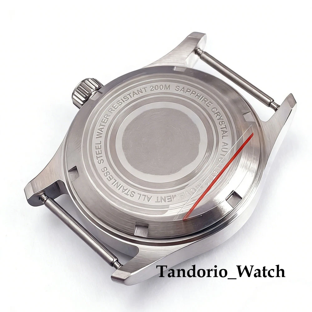 Корпус часов Tandorio 36 мм39 мм, полированный, подходит для механизмов NH34, NH35, NH36, ETA 2824, PT5000, с сапфировым стеклом, водонепроницаемость 20ATM. (art.: 3920d8bbcbfc0) - 3920d8bbcbfc0