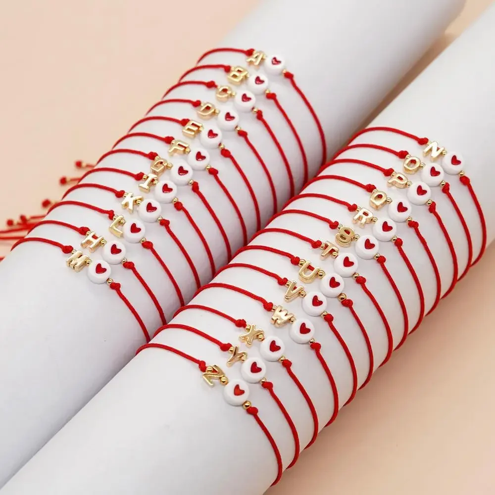 Универсальные Акриловые персиковые позолоченные браслеты с 26 буквами для женщин