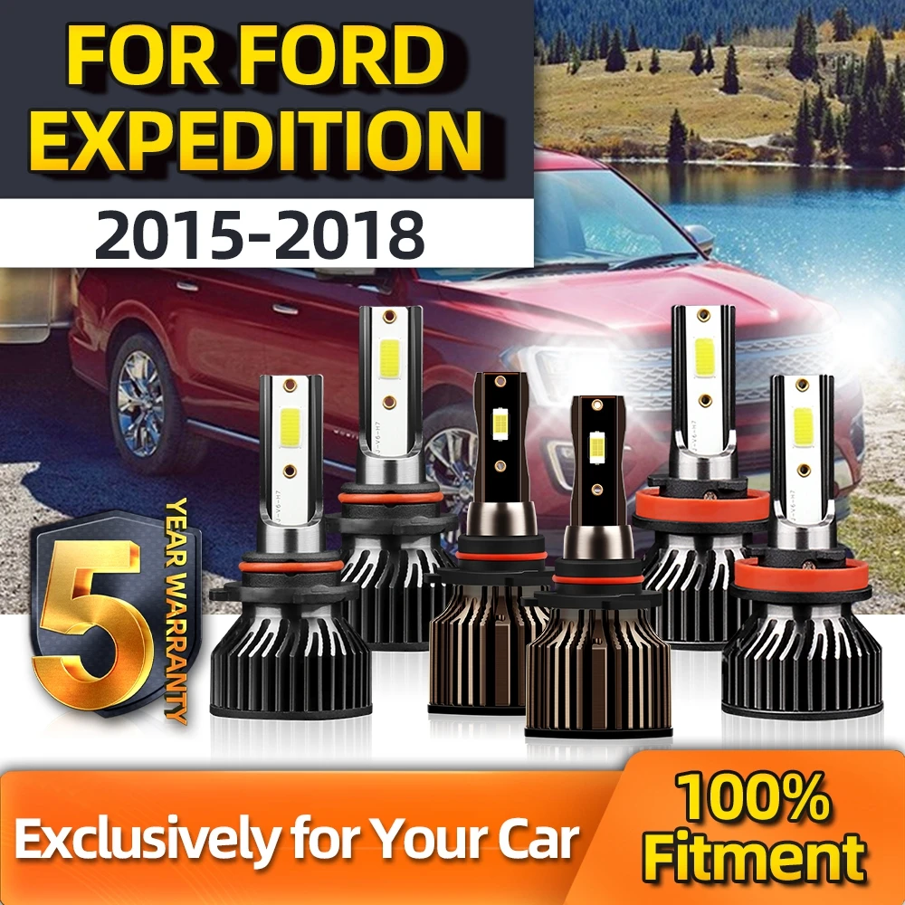 

Crossfox 6000K белый яркий комплект автомобильных ламп Высокий Низкий 9005 H9 противотуманный фонарь 9145 с вентилятором для экспедиции Ford 2015 2016 2017 2018