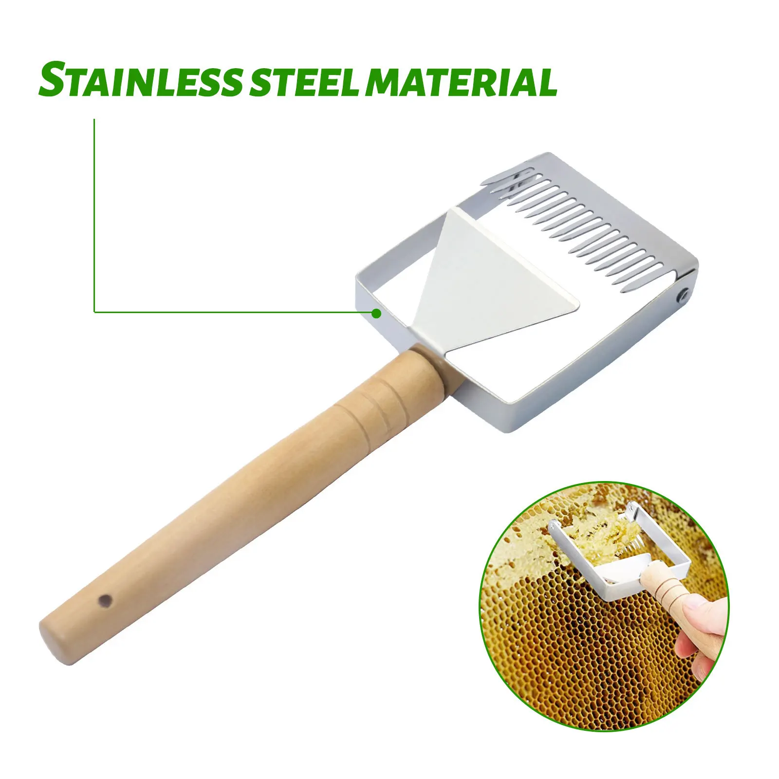 Регулируемая вилка для открывания меда из нержавеющей стали железный сотовый