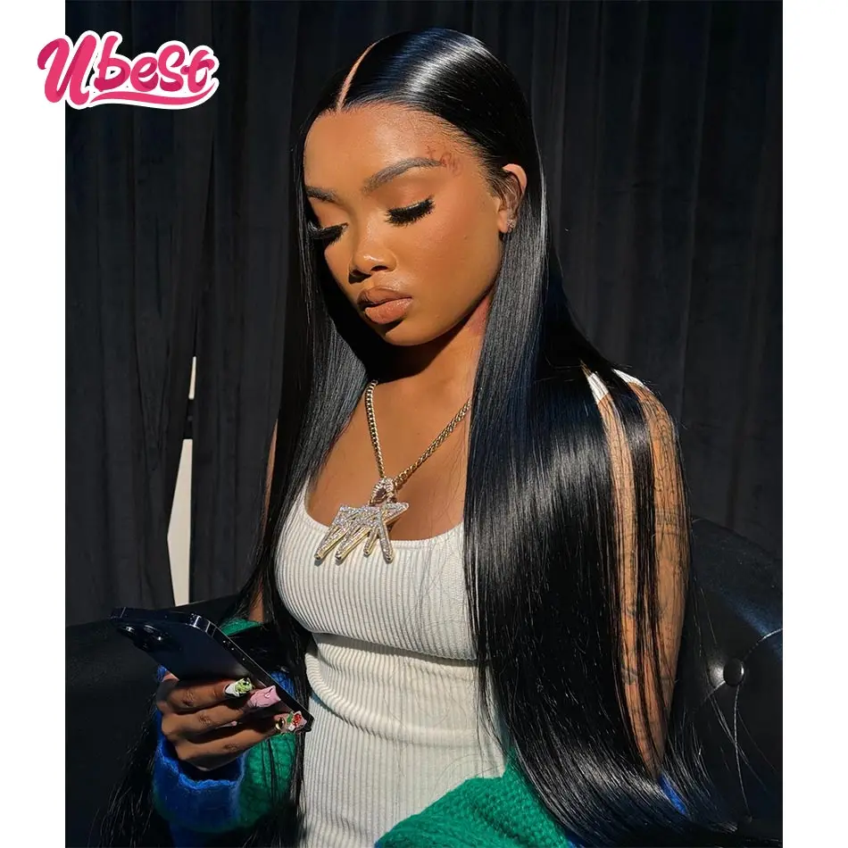 13X6 13X4 Прозрачный парик спереди прямой из 100% человеческих волос Ombre 1b красный цвет