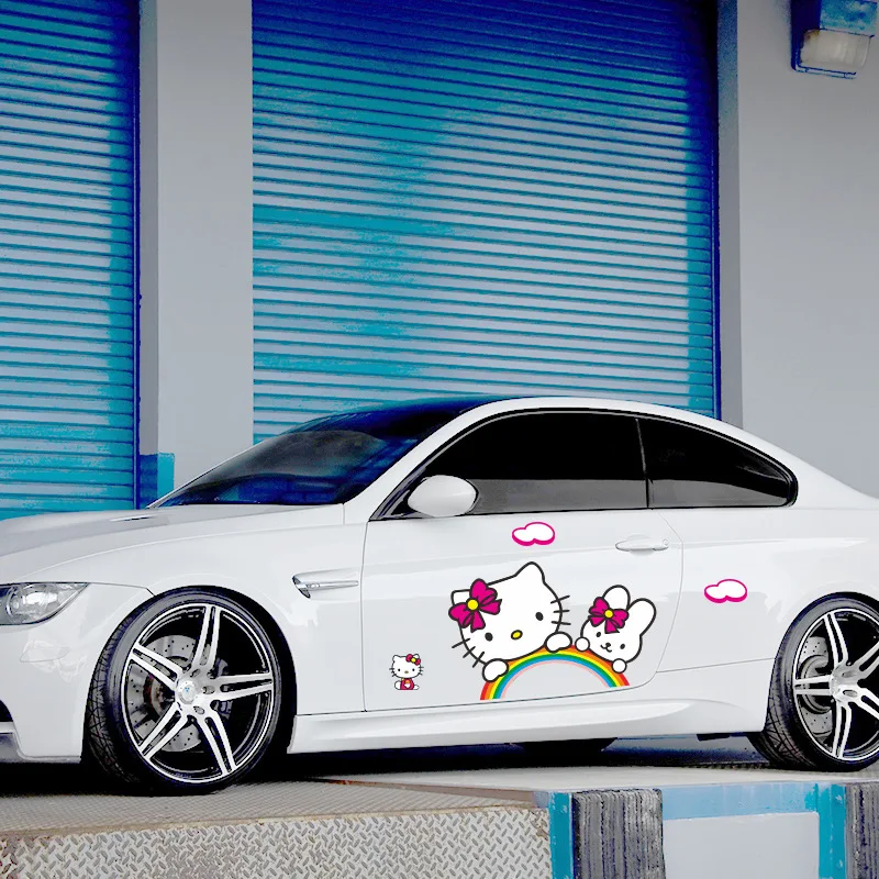

Новые кавайные автомобильные наклейки Sanrio Hello Kittys Мультяшные милые серии Мультяшные автомобильные наклейки аксессуары персонализированны...