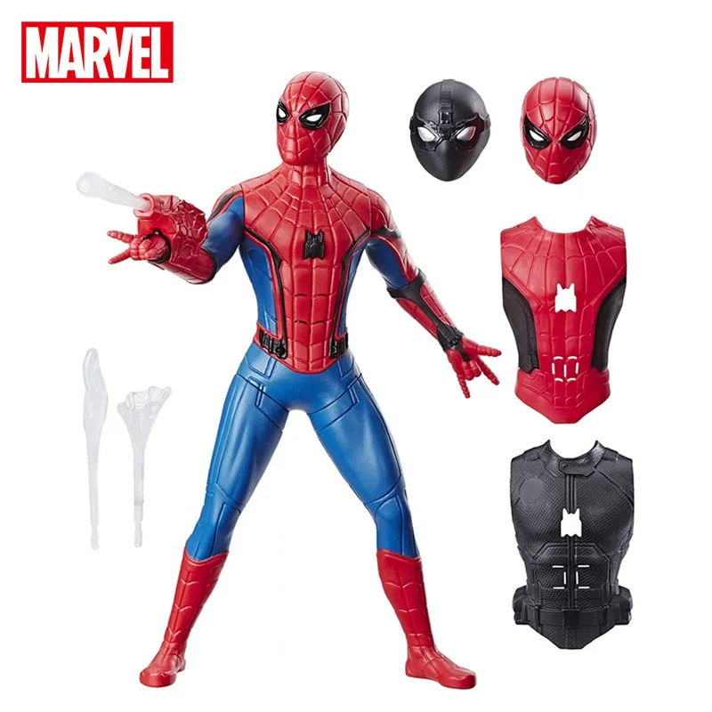 

Marvel Spider-Man Far from Home Deluxe 13 Inch Scale Web Gear Spiderman Action Figure with Sound FX Suit Upgrades & Web Blaster