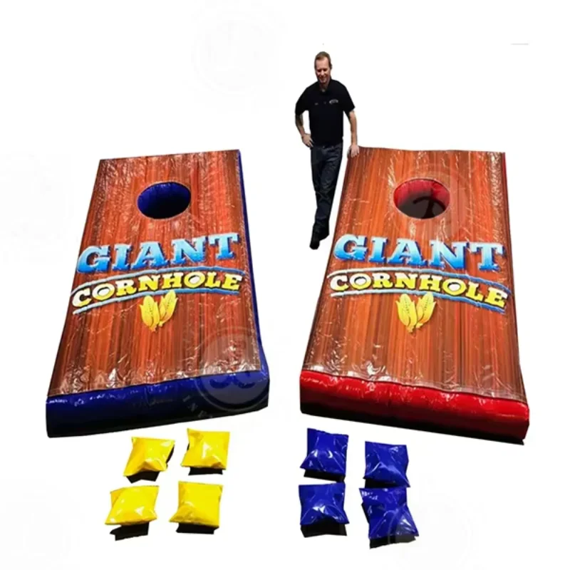 Новый дизайн гигантские надувные доски Cornhole игры с кукурузными отверстиями