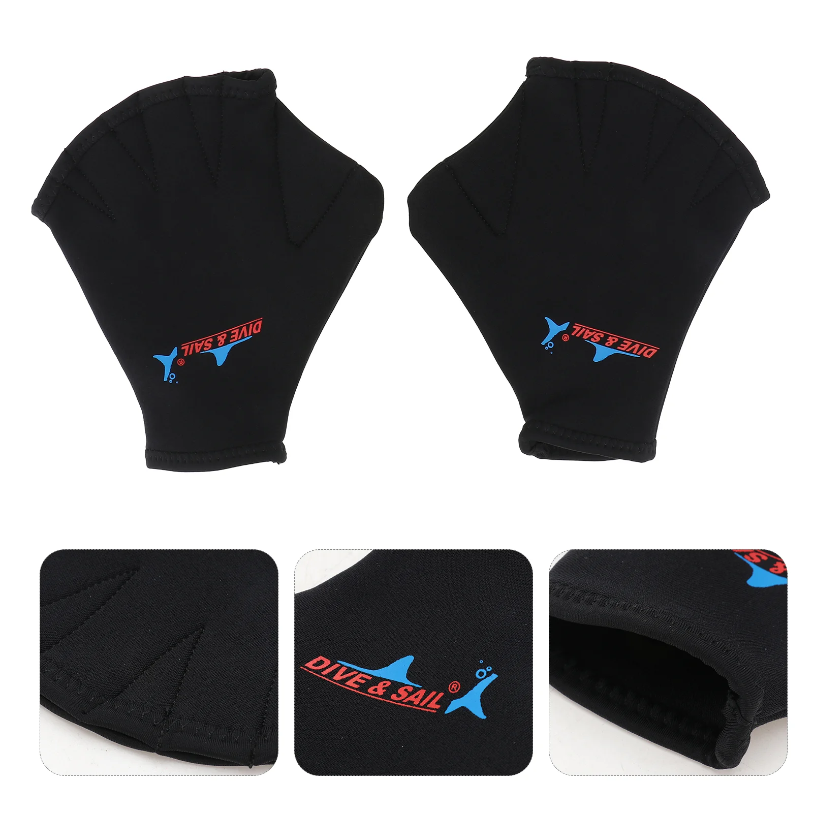 

Gloves Swim Swimming Paddles Webbed Hand Lap Fins Paddle Fingerless Women Training Finger Aquatic Diving Water Practice Full