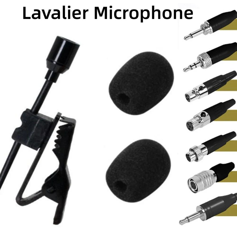 

Omnidirectional Lavalier Microphone Clip Lapel Mic 3.5mm 3Pin 4-Pin XLR For Speaking Vocal Audio Wireless System