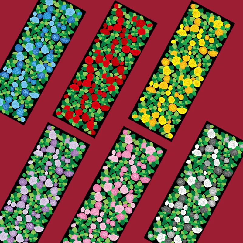 Корейские яркие наклейки с маргаритками и розами для скрапбукинга сделай сам