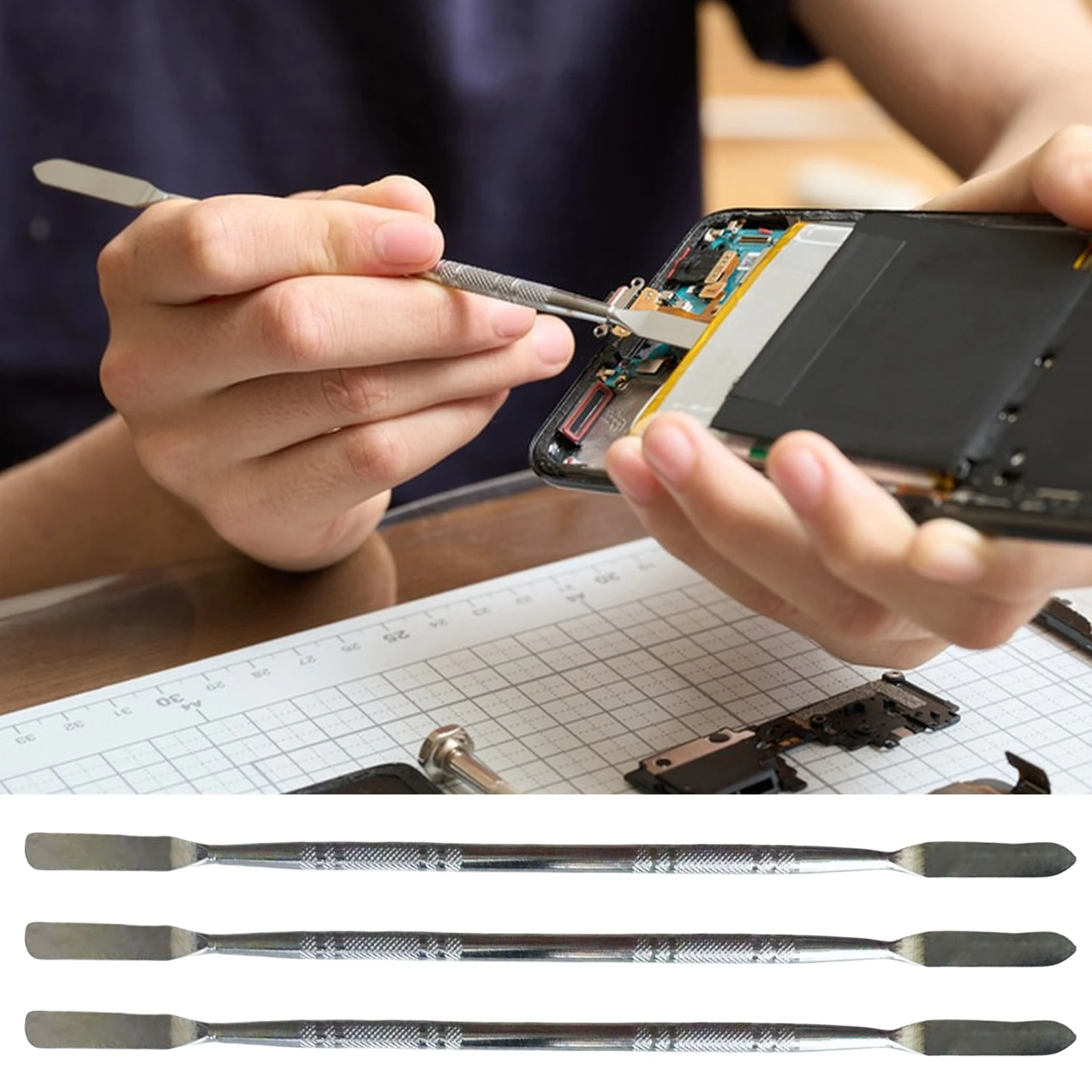 

3 шт. мини-металлический лом, многоцелевой двуглавый инструмент для разборки, электронный ремонт, лопатка для мобильного телефона, компьютера