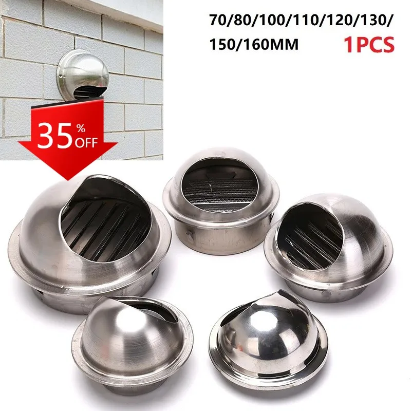 

Stainless Steel Ceiling Air Vent Ducting Ventilation Exhaust Grille Cover Rainproof Insect Proof Dust Proof Power Tools Parts