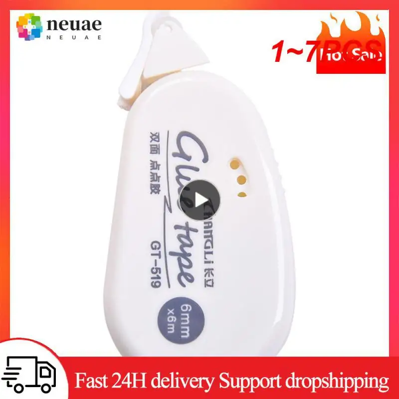 

1~7PCS 6m*6mm Double Sided Adhesive Scrapbooking Collage Photo Album School Stationery Supplies Roller