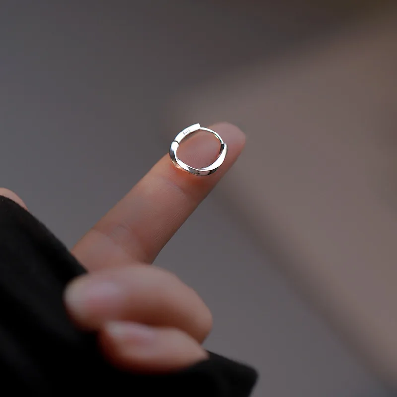 KOUDOUN Authentic Minimalist 925 Sterling Silver Twist Hoop Earring for Women Wedding Fine Silver Earring Jewelry Gift 2022