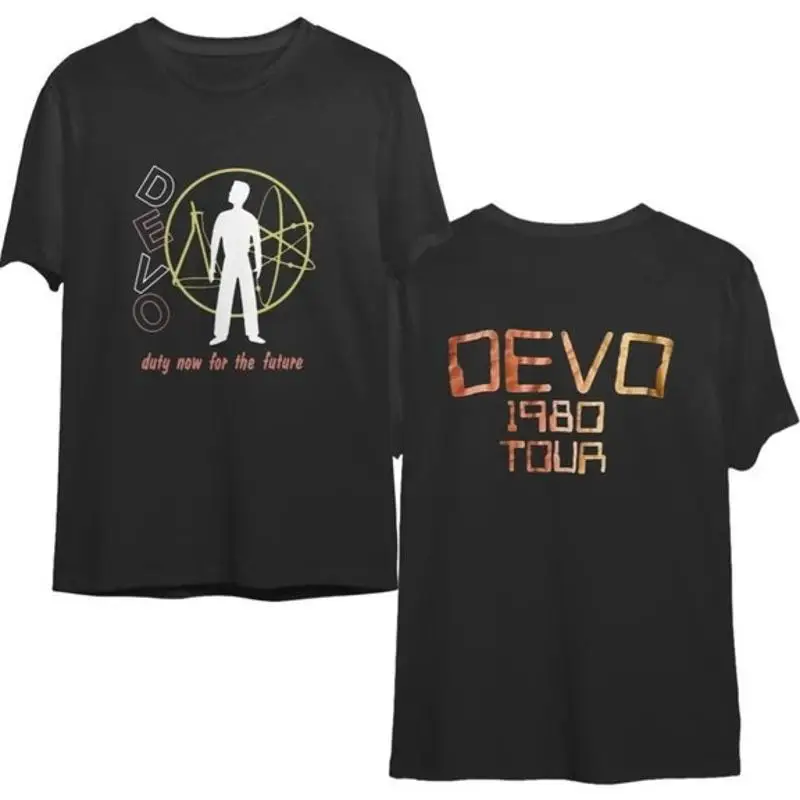 Фото Футболка Devo ConcerT 1980 года, двусторонняя, винтажная, в стиле 80-х, New Wave Band, размер S-5XL №1